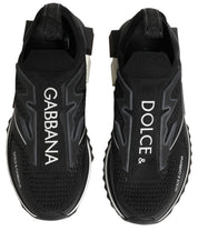 Dolce & Gabbana Black White Sorrento Slip-On Logo Sneakers Shoes Dolce & Gabbana