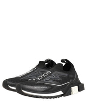 Dolce & Gabbana Black White Sorrento Slip-On Logo Sneakers Shoes Dolce & Gabbana