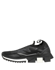 Dolce & Gabbana Black White Sorrento Slip-On Logo Sneakers Shoes Dolce & Gabbana