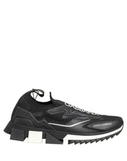 Dolce & Gabbana Black White Sorrento Slip-On Logo Sneakers Shoes Dolce & Gabbana