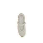 Miu Miu White Calf Leather Bos Taurus Ballet Flats