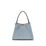 Blue Cotton Handbag