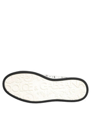 Dolce & Gabbana White Black DG Logo King Patch Low-Top Sneaker Shoes Dolce & Gabbana