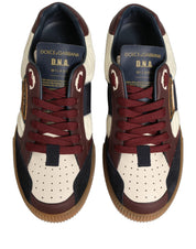 Multicolor Leather MIAMI Low Top Men Sneakers Shoes