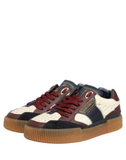 Multicolor Leather MIAMI Low Top Men Sneakers Shoes
