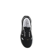 Black Fabric Athletic Sneakers