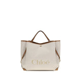 Beige Cotton Shoulder Bag