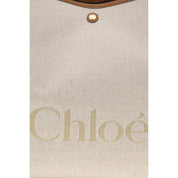 Beige Cotton Shoulder Bag