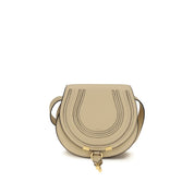 Beige Calf Leather Bos Taurus Shoulder Bag