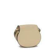 Beige Calf Leather Bos Taurus Shoulder Bag