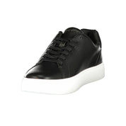 Black Polyurethane Men's Sneaker