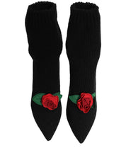 Black Stiletto Heels Mid Calf Boots Shoes