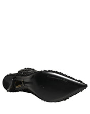 Black Embellished Mesh Ankle Boots Shoes