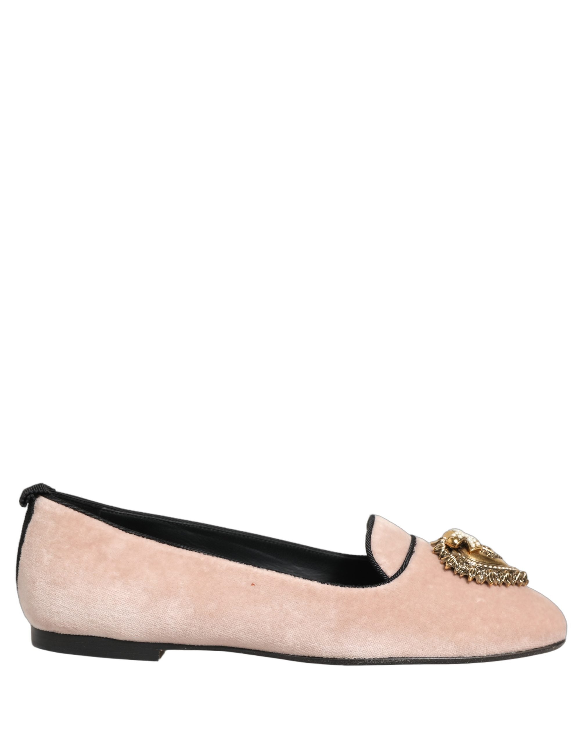 Dolce & Gabbana Pink Velvet Devotion Loafers Flats Shoes Dolce & Gabbana