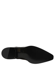 Black Leather Lace Up Derby Dress Shoes