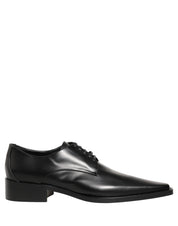 Dolce & Gabbana Black Leather Lace Up Derby Dress Shoes