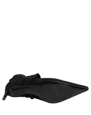 Black Stretch Socks Heels Ankle Boots Shoes