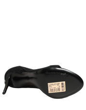 Black Nylon Mesh Sock Style Boots Shoes