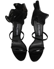 Black Stiletto Sandals Socks High Boots Shoes