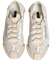 Dolce & Gabbana White Lace NS1 Low Top Sneaker Sports Shoes Dolce & Gabbana