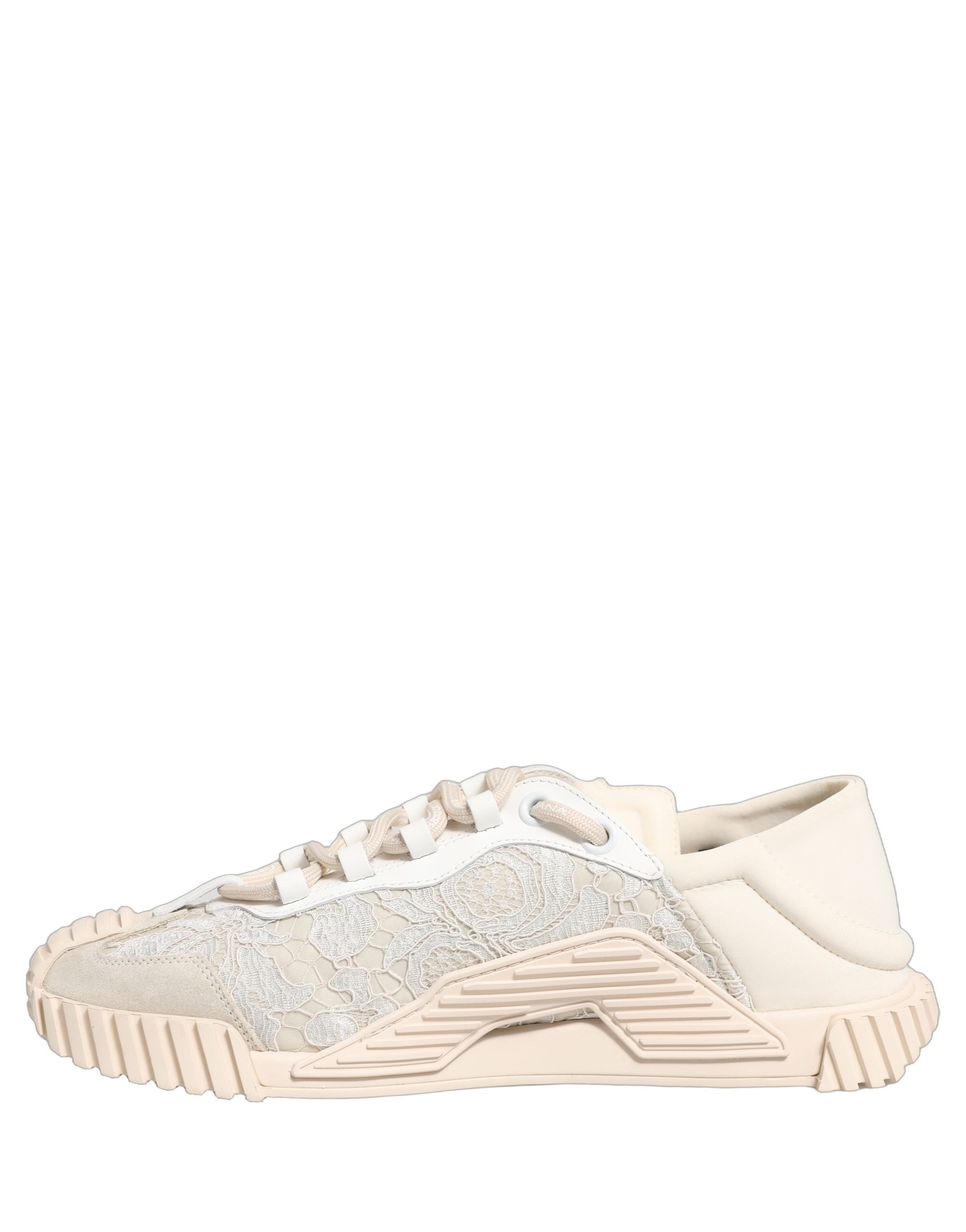 Dolce & Gabbana White Lace NS1 Low Top Sneaker Sports Shoes Dolce & Gabbana