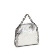 Silver Polyester Handbag