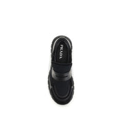 Prada Black Calf Leather Bos Taurus Athletic Sneakers