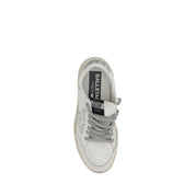 Silver Calf Leather Bos Taurus Low Top Sneakers