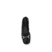 Gucci Black Calf Leather Bos Taurus Ballet Flats
