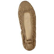 Gold Fabric Ballet Flats