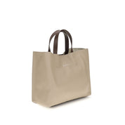 Beige Calf Leather Bos Taurus Shoulder Bag