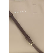 Beige Calf Leather Bos Taurus Shoulder Bag