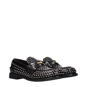 Black Leather Slip-On Loafers