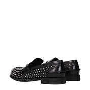 Black Leather Slip-On Loafers