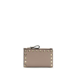 Valentino Garavani Beige Calf Leather Bos Taurus Wallet