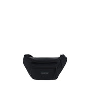 Black Polyester Clutch Bag