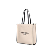 Beige Canvas Tote Bag