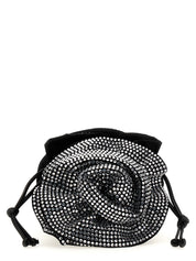 Black Viscose Crossbody Bag
