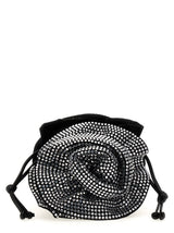 Black Viscose Crossbody Bag
