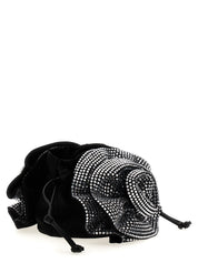 Black Viscose Crossbody Bag