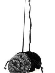 Black Viscose Crossbody Bag