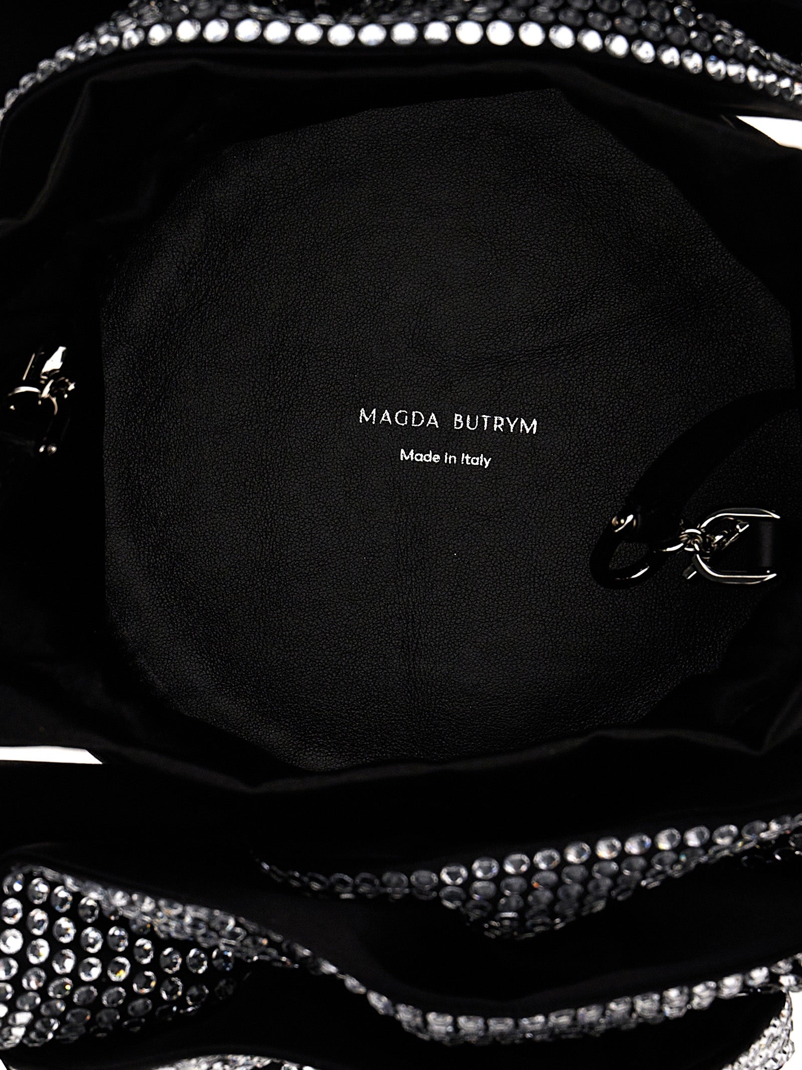Black Viscose Crossbody Bag