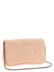 Beige Lamb Leather Crossbody Bag
