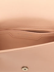 Beige Lamb Leather Crossbody Bag