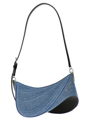 Blue Calfskin Shoulder Bag