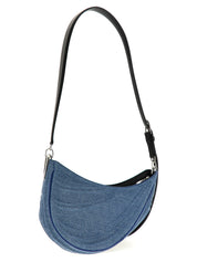 Blue Calfskin Shoulder Bag