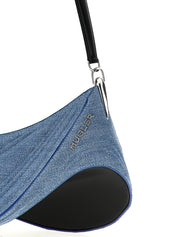Blue Calfskin Shoulder Bag