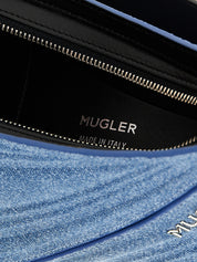 Blue Calfskin Shoulder Bag