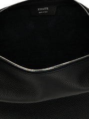 Black Calfskin Shoulder Bag