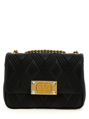 Black Lamb Leather Shoulder Bag